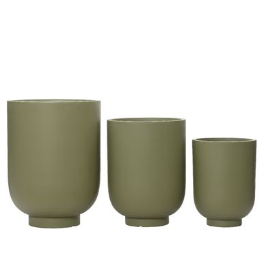 PORTAVASO STELLA D.44XH58CM VERDE IN ARGILLA
