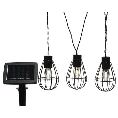 CATENA LED SOLARE 50 LED A LUCE CALDA 350CM IN MET