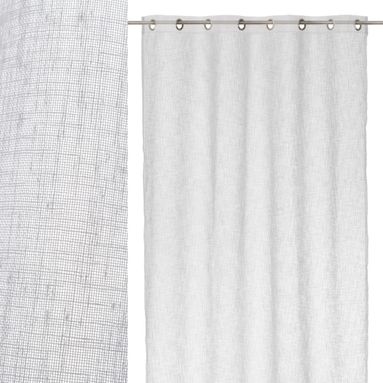 TENDA LINEN LOOK 140X260 CM BIANCA IN POLIESTERE