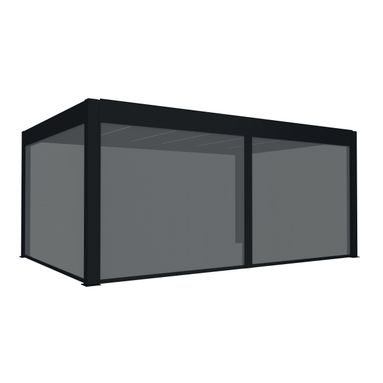 ZANZARIERA 270XH235,4CM GRIGIA CON PROFILI GRIGI RAL 7016 PER PERGOLA BIOCLIMATICA