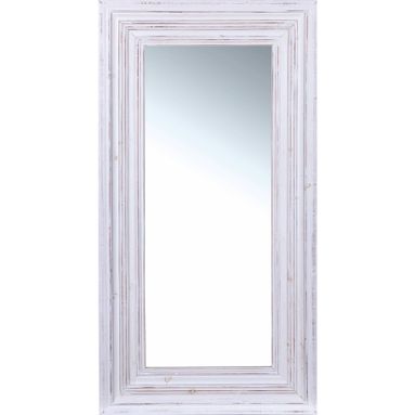 SPECCHIO 79X151CM CON CORNICE BIANCA IN LEGNO
