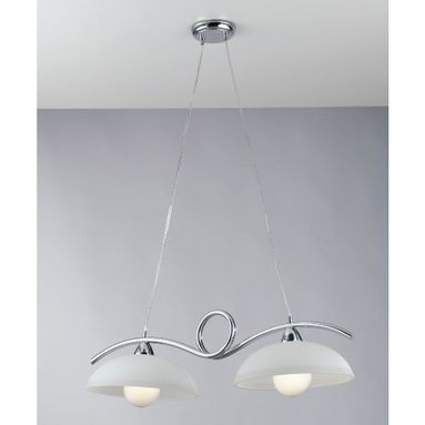 LAMPADARIO HALLEY 2XE27 76X30XH110CM CROMO.