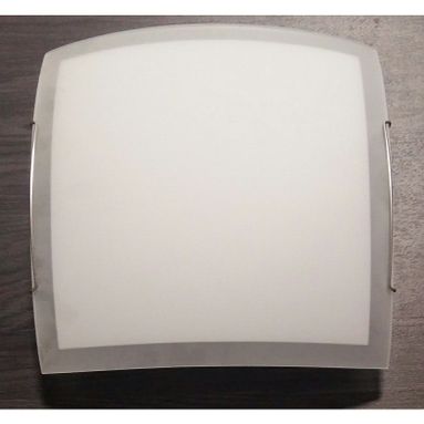 APPLIQUE QUADRO E27 40X40CM BIANCA / TRASPARENTE I