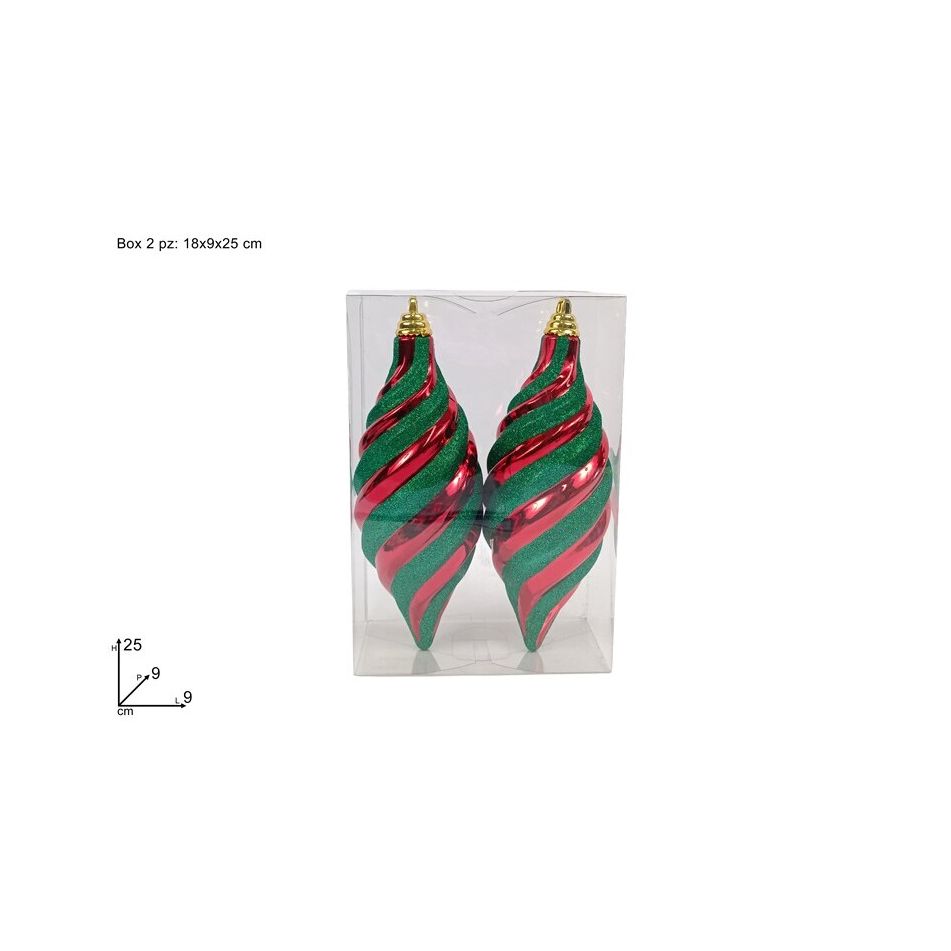 set-2-appendini-ovali-25cm-rosso-slash-verde