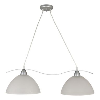 LAMPADARIO 2 LUCI E27 80X24XH100CM ARGENTO CON DI