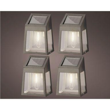 SET 4 APPLIQUE SOLARI 7X10XH13CM NERE IN PLASTICA.