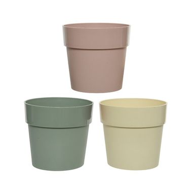 VASO TONDO IN PLASTICA D.16XH15CM BIANCO SPORCO /