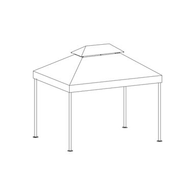 COPERTURA PER GAZEBO ANACARSI MT.3X3 COLORE TAUPE