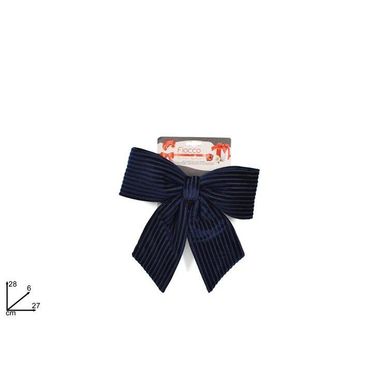 FIOCCO 28CM VELLUTO A RIGHE BLU.