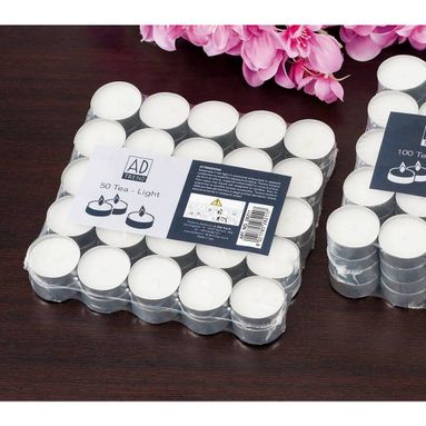 SET 50 TEALIGHT 9GR 3.6CM BIANCHE