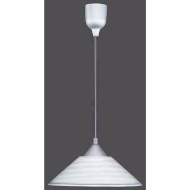 LAMPADARIO DIEGO E27 D.30CM BIANCA A RIGHE