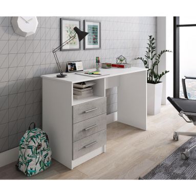 SCRIVANIA DINK 3 CASSETTI 120X48XH75CM LARICE BIAN