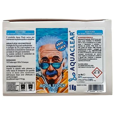 SET 8 CALZE DI FLOCCULANTE DA 125GR IN PASTIGLIE