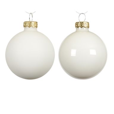 SFERE DI VETRO 10CM BIANCO IN BOX 4PZ.