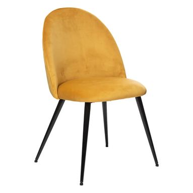 SEDIA SLANO 52X54XH84CM IN VELLUTO OCRA
