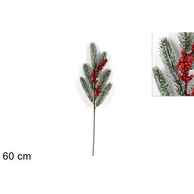 RAMO INNEVATO CON BACCHE 60 CM