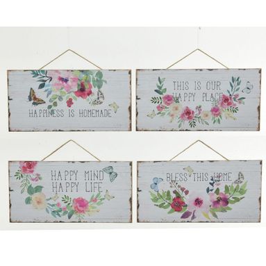 DECORAZIONE IN MDF STAMPATO CON FIORI DA PARETE 30