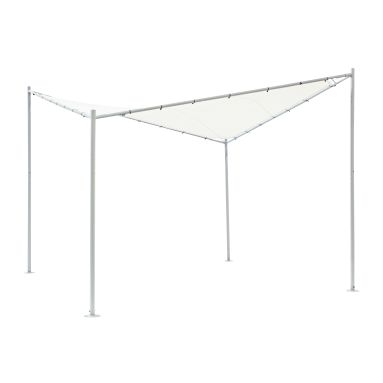 GAZEBO A VELA ERACLITO CON STRUTTURA IN  METALLO E TELO DI COPERTURA BIANCO MT.3,5X3,5 