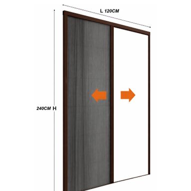 ZANZARIERA PLISSETTATA 120XH240CM MARRONE 8017