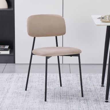 SEDIA SHEN 44X49XH78CM VELLUTINO TORTORA