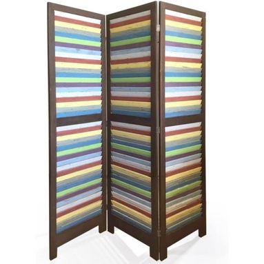 PARAVENTO COUNTRY 132X3XH168CM MULTICOLORE WASHED