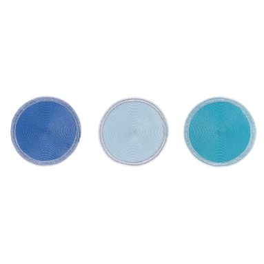 TOVAGLIETTA TONDA IN TESSUTO D.38CM BLU IN 3 TONAL