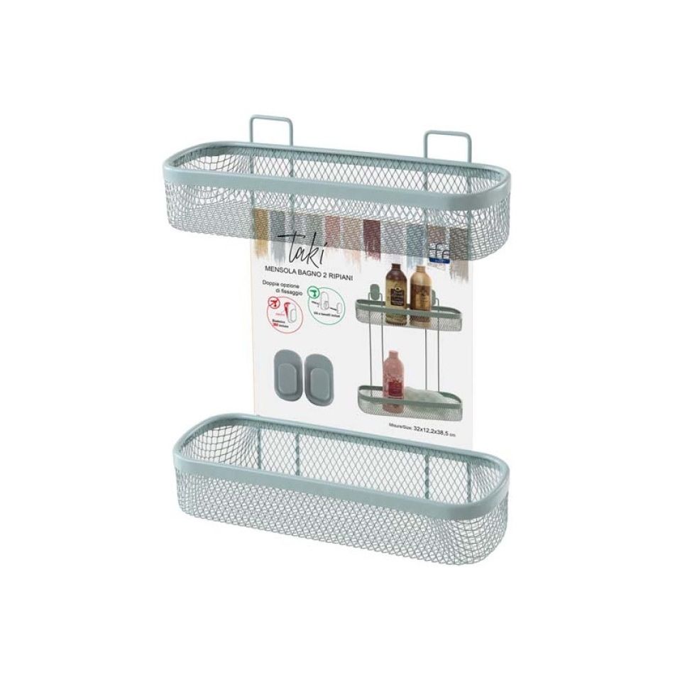 mensola-taki-2-ripiani-32x12xh39cm-verde-acqua