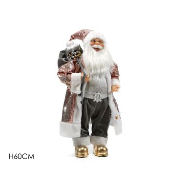 BABBO NATALE H60CM ROSA CON PAILLETTES