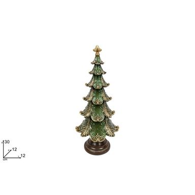 ALBERO 30CM VERDE CON DECORO ORO