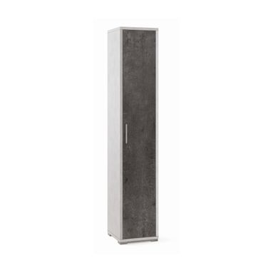 COLONNA 1 ANTA 39X41XH199CM STRUTTURA OSSIDO BIANCO FRONTALE OSSIDO NERO