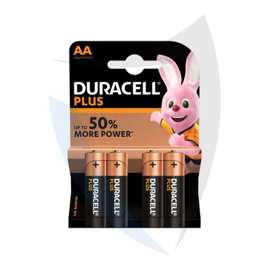 PILA STILO AA DURACELL PLUS +100 4PZ