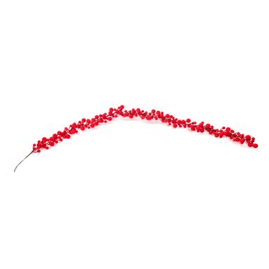 GHIRLANDA BACCHE FLOCCATE ROSSE 175CM.