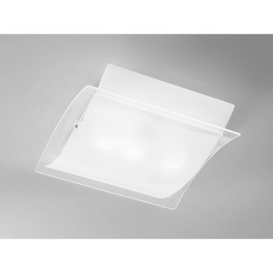 PLAFONIERA RIGHE BIANCA 2XE27 35X8X28CM.