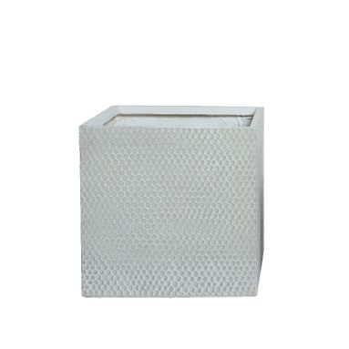 FIORIERA ZOE IN ARGILLA BIANCO SPORCO 37X37XH37CM