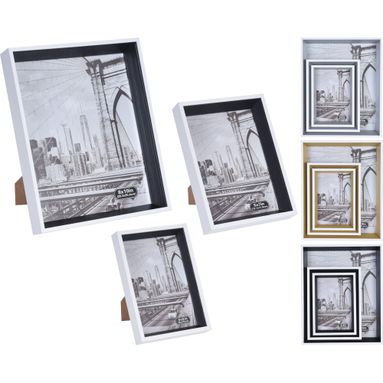 SET 3 PORTAFOTO IN MDF 10X15CM / 13X18CM / 20X25CM