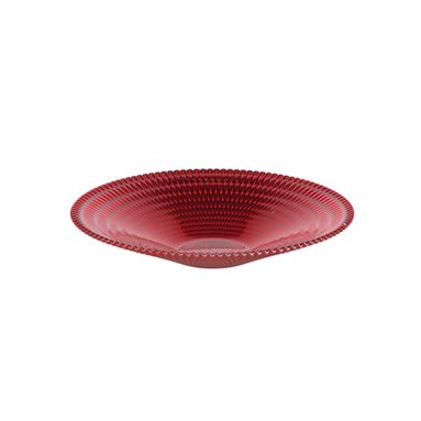 CIOTOLA VETRO ROSSA D.30XH5CM.