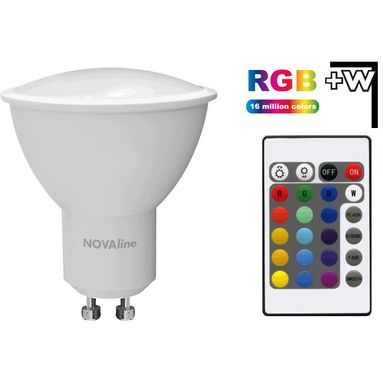 SPOT LED 4W - GU10 - RGB + WHITE - ANG. 120° - CON