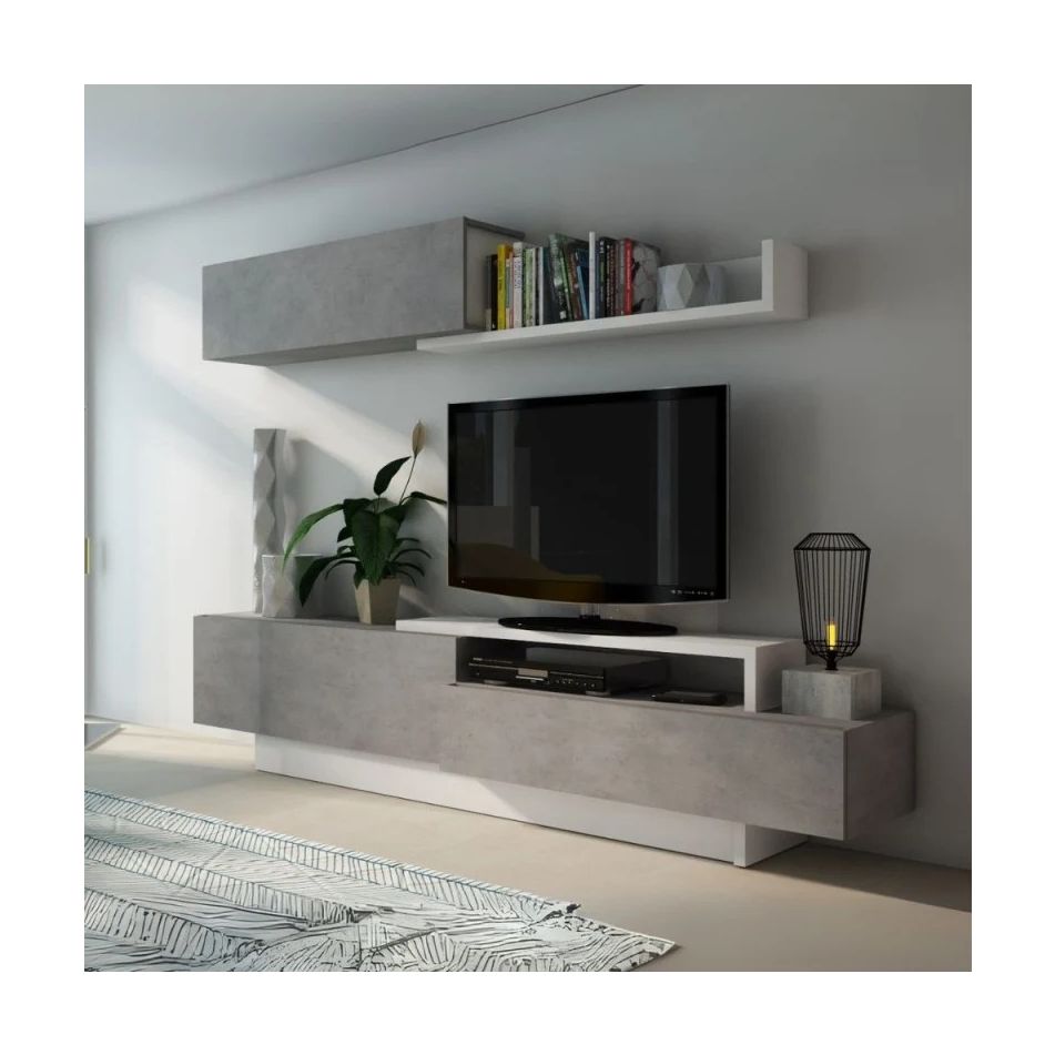 parete-attrezzata-ottanta-240x42cm-cemento-slash-bianco