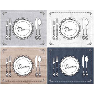 TOVAGLIETTA BON APPETIT! 45X35CM IN PP ASSORTITA