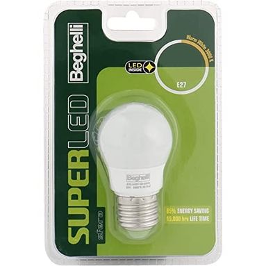 Beghelli LAMPADA LED SFERA E27 5W 3000K SUPERLED