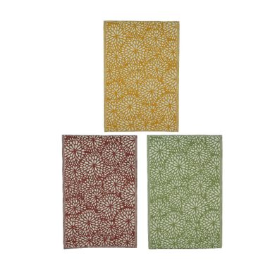 STUOIA RUG PP 180X120CM SENAPE / VERDE / BORDEAUX.