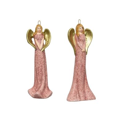 APPENDINO ANGELO DECORATIVO H10CM ROSA CERAMICA