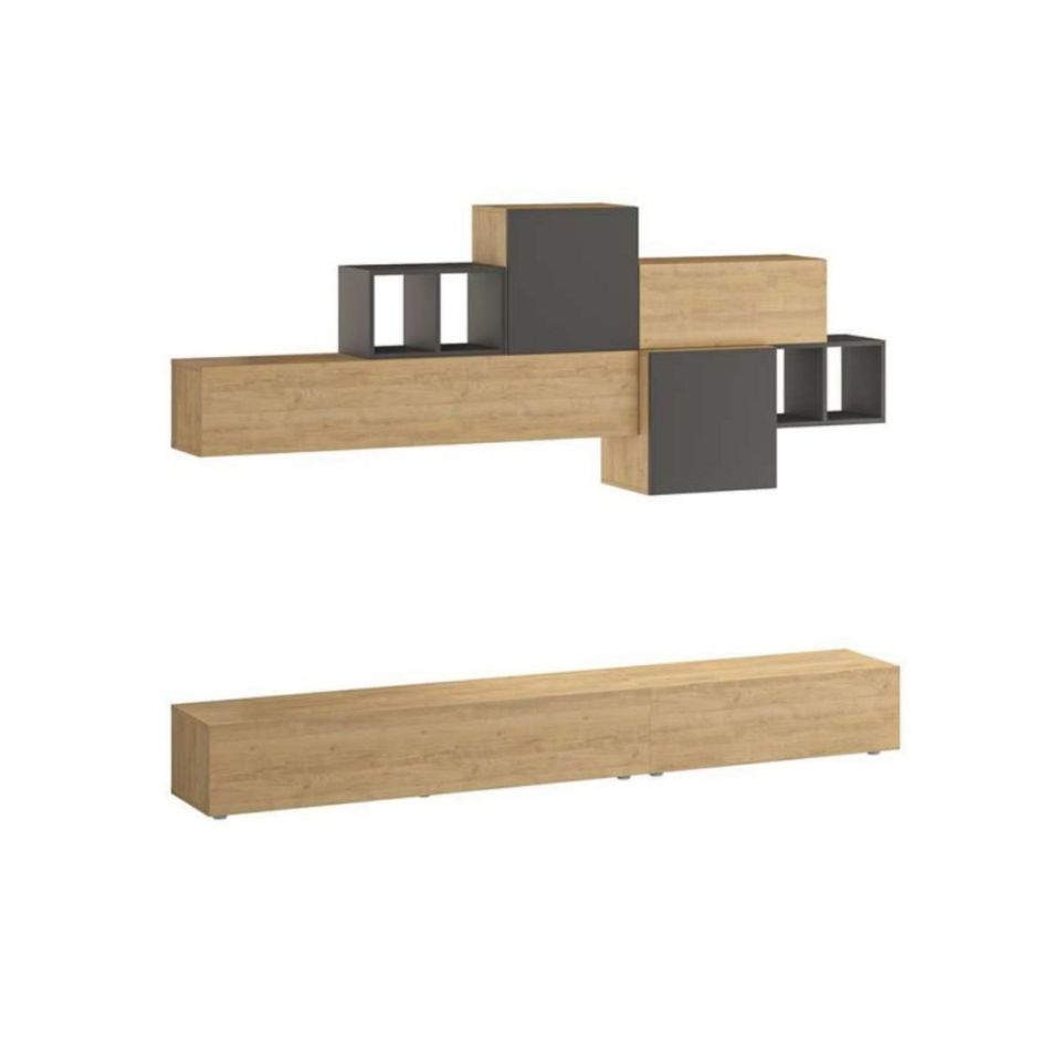 parete-attrezzata-tromen-260x40cm-rovere-slash-antracit