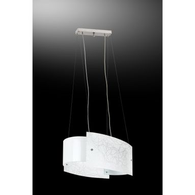 LAMPADARIO XINA 2 LUCI E27 59X37XH120CM IN VETRO