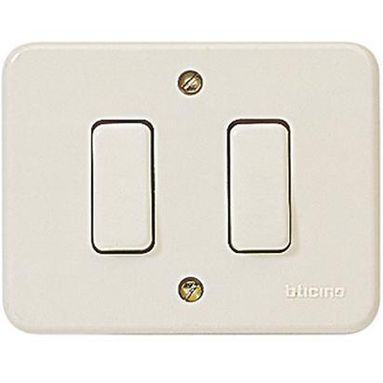 KIT 2 DEVIATORI 6A 250AVC UNIPOLARI DOMINO AVORIO