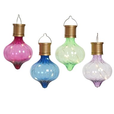 LAMPADINA SOLARE D.7,7XH11,7CM IN PLASTIC 4 COL.