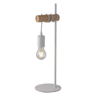 LAMPADA DA TAVOLO ARIZONA E27 H51CM LEGNO/BIANCA.