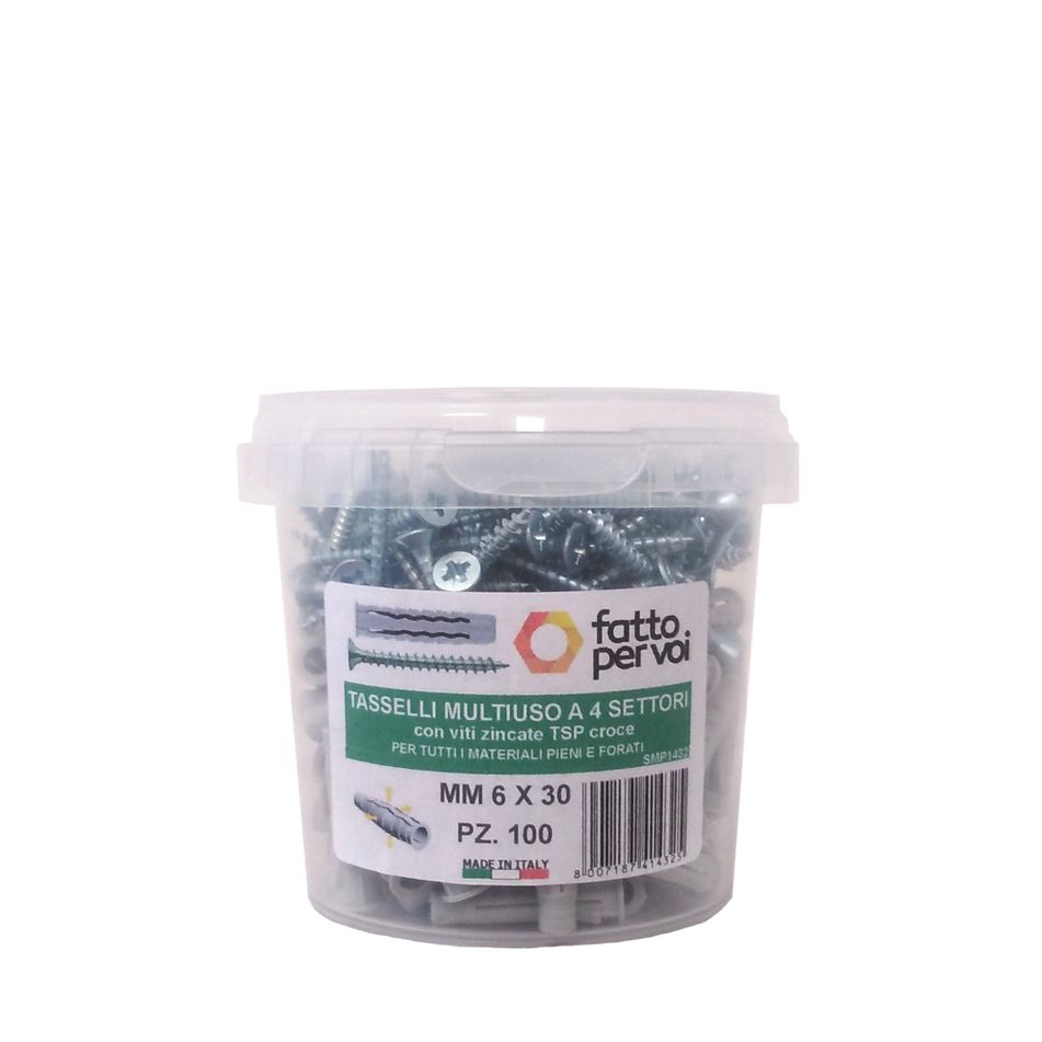 box-100-tasselli-nylon-f4-mm-dot-6-plus-viti