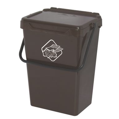 PATTUMIERA 40L MARRONE 40X31XH51CM CON COPERCHIO E