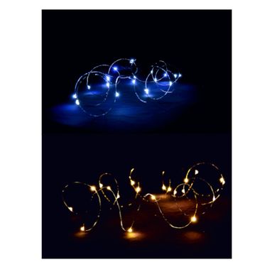 CATENA 50 GOCCE LED 5M BIANCO MIX A BATTERIA.